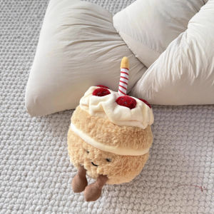 Đồ chơi nhồi bông dễ thương hình bánh sinh nhật dâu tây quà sinh nhật cho bạn thân búp bê nhỏ ấm cúng