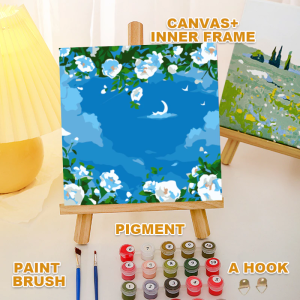 HIGHTUNE Paint By Number 20x20/30x40cm Lukisan Kanvas DIY Digital Painting Kit With Kanvas