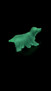 Whimsically Glowing In Dark Ghostly Dog Sculpture Halloween Decent Accent Ornament Ideal For Mantels Or Bookshelves