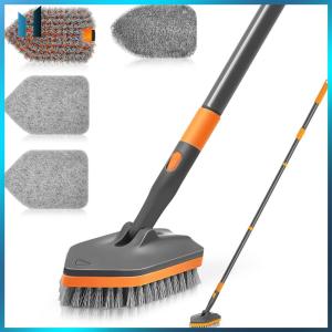 【Homelements】【Homelements】 Shower Cleaning Brush Detachable for Pool Carpet Wet Room Wooden Floors Kitchen