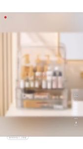 Cosmetic Acrylic skin care product storage boxdesktop transparent storage box dormitory lipstick storage rack
