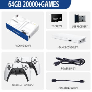 M15 Plus Game Stick Wireless Controller 4K Console Retro 30000+ Games PSP Video Games HDMI TV Gaming 2 Player Gamepad Video Game Console
