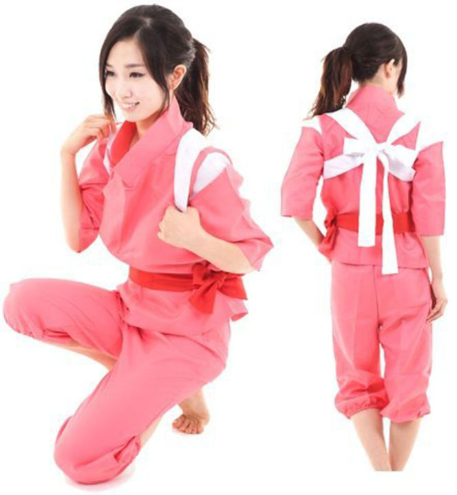 Spirited Away Cosplay Ogino Chihiro Costume Kimono Suit Anime Cosplay ...