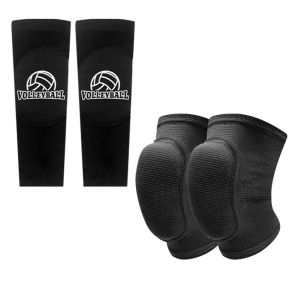 1Pair Volleyball Knee Pads for Men/Women Thick Sponge Non-slip Shock Absorbing woven fabric Breathable Durable Knee Pads for Volleyball Basketball Yoga Comfortable Protection