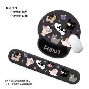 Cute Cartoon Mouse Pad Wrist Rest Soft Keyboard Wrist Rest Ergonomic Desk Mat Mousepad Office Home Computer Laptop