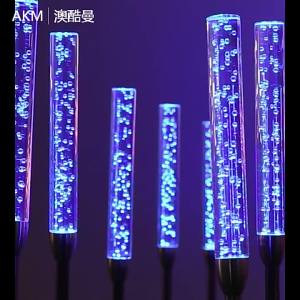 SXH led Solar Reed Light Outdoor Waterproof Glowing Garden Light Yard Decoration Lighting Bubble Stick Lawn Light