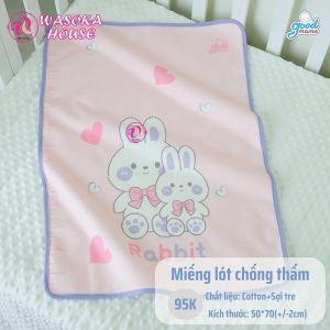 Miếng lót chống thấm cho trẻ sơ sinh 4 lớp Goodmama 50x70cm vải sợi tre mềm mại kháng khuẩn chống thấm tuyệt đối