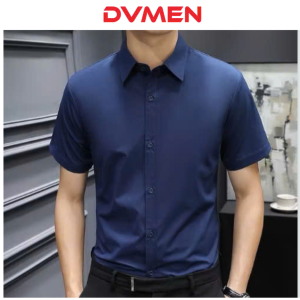 Áo sơ mi nam ngắn tay DVMEN - sơ mi trơn công sở Slimfit Hàn quốc phong cách trẻ trung lịch lãm