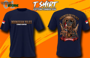 KAOS POLISI TERBARU CRIME HUNTER - KAOS INDONESIAN POLICE CRIME HUNTER - BAHAN COTTON COMBET 24S