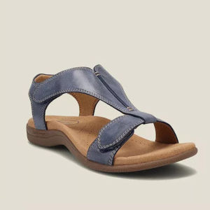 Flat Sandals Arch Massage Hook and Loop Casual Beach Sandals Flat arch massage Velcro casual beach sandals