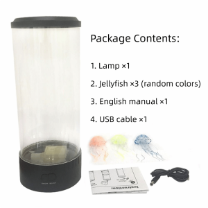 CREATIVE PAVILION 7 màu sắc Đèn LED sứa Thay đổi màu sắc Sạc USB Đèn bàn Sáng tạo Ánh sáng tâm trạng Đèn ngủ Phòng ngủ