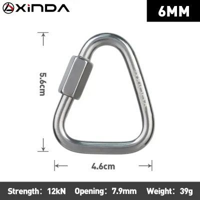 Xinda stainless steel triangle connecting ring Meilong lock Meilong lock triangle lock rock climbing equipment fast security