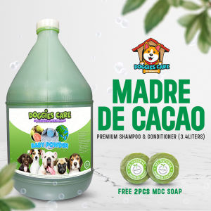 Madre de Cacao Shampoo & Conditioner with Guava Moringa Neem and Acapulko Extracts 1 Gallon - Baby Powder Scent GREEN