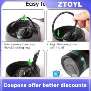 【ZTOYL】 2 cái du lịch Mug Tumbler Nắp Gasket không thấm nước tuyệt vời niêm phong hiệu ứng cup Leak-proof Gasket Silicone cup Nắp công cụ