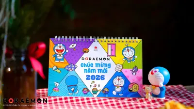 Lịch Bàn Doraemon 2026 chính hãng Kim Đồng (Chang Book)