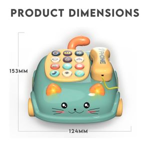 Telephone Toy Cat Kid Baby Toddler Cartoon Musical Music Song Box Educational Learning