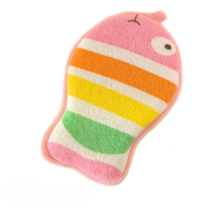 ฟองน้ำอาบน้ำเด็กผ้านุ่มพิเศษรูปสัตว์น่ารักไม่ระเคื่องคายผิวสำหรับเด็กเล็ก อุปกรณ์อาบน้ำ