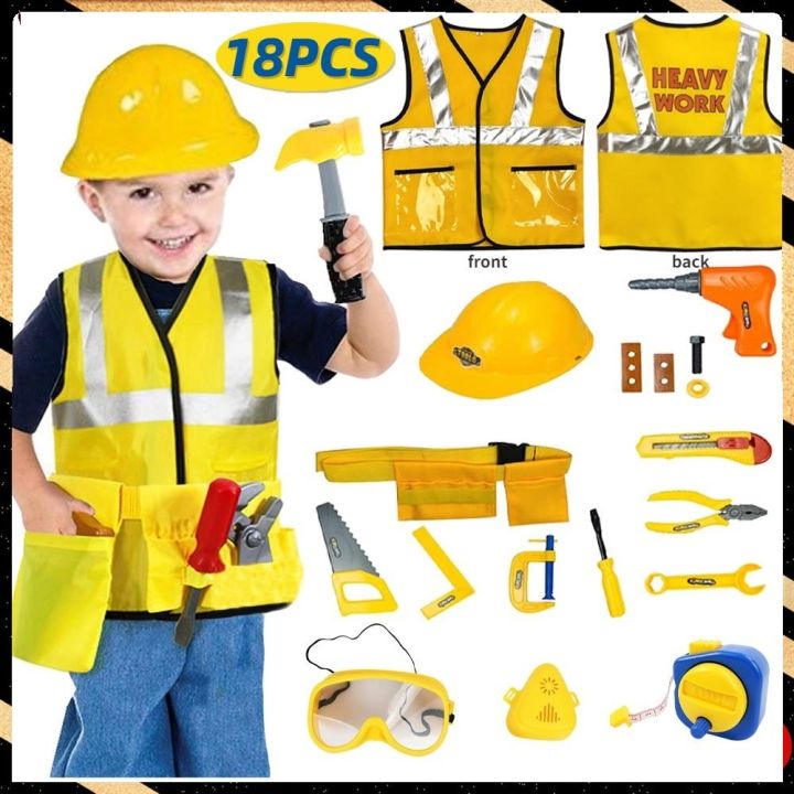 Engineers Costume for Kids 3 8yrs Construction School Career