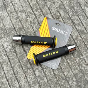 NEW PAKET GRIP MOSCOW HANDGRIP M010 ORIGINAL SET HANDLE TANGAN MOTOR LEMBUT SARUNG GAS KARET TEBAL HANFAT HANDFAT BULU HG66 HG55 HANDEL GAS SEPASANG SET KIRI KANAN + SET JALU STANG MODEL PCX BESAR ORIGINAL CROME BANDUL UJUNG STANG ENDBAR MOTOR UNIVERSAL