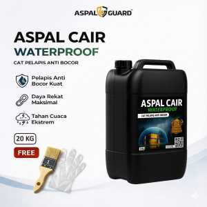 Aspal guard Cat Pelapis Anti Bocor Aspal emulsi 20 kg-Rembes-Tahan Air-Waterproofing-Anti Jamur-Cat Kolam ikan-Bukan Spray