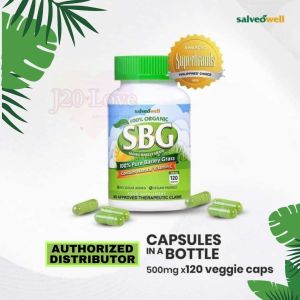 Salveo Barley Grass Capsules in Bottle (120caps / 500mg each ) 100% Organic and Pure Barley Grass Australian Grown