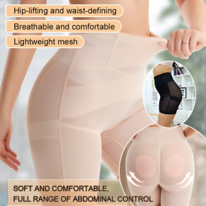 Mesh Breathable Body Shaping Tummy Control Pants Postpartum Shapewear Sheer Breathable Tummy Control Butt Lifting Panties for Women Seamless Slimming Underwear