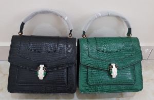 Hong Kong Stock Luxury Design Snake Head Cow Leather Square Style 2 Way Bag