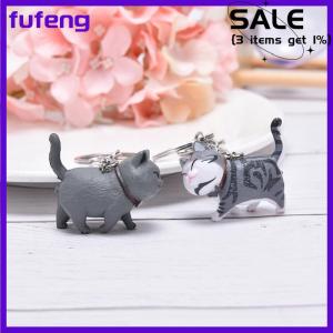 fufeng New Lovely Cat Kitten Keychain Keyring Handbag Pendant Ornament Kids Toy Gift