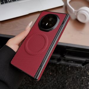 For Huawei Mate X6 Case New Hard carbon fiber  MagSafe Protective Back Cover Case For Huawei Mate X5 X6 Phone Shell