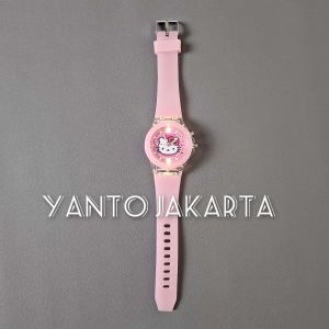 Jam tangan anak perempuan frozen lampu warna warni