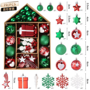 SG 44PCS Christmas Tree Hanging Ball Set Color Ornaments for Party Decoration