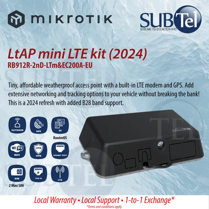 Mikrotik LtAP mini LTE kit (2024) Access Point with A Built-In LTE Modem and GPS 2G,3G,4G LTE Band Dual-Chain WIFI 4
