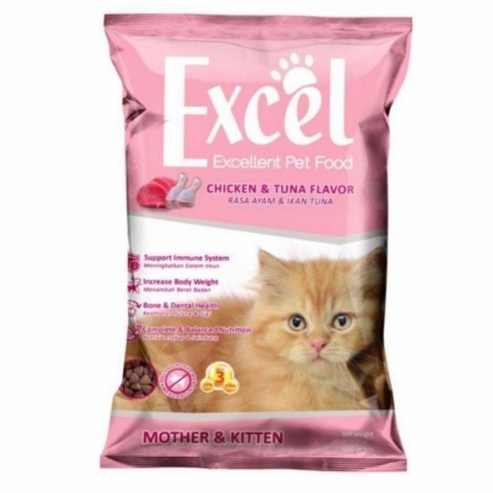 Excel mother kitten baby 500gr frespack Makanan Kucing Lazada