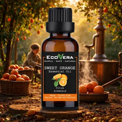 Room Mist Natural Aromatic Mist Made with Pure Essential Oil Relax Your Body & Mind Sweet Orange 60ml - Ecovera