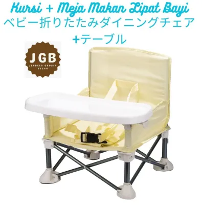 Kursi + Meja Makan Lipat Bayi Portabel - Baby Chair Booster High Chair Kursi Makan