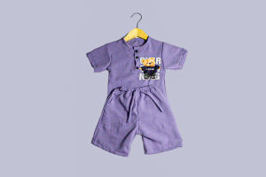 SETELAN ANAK PEREMPUAN SETCEL ANAK USIA 1-5 TAHUN KECE SABLON BEAR TANGAN PENDEK