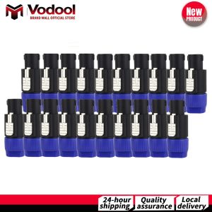 20pcs Audio Cable Adapter Connectors 4 Pole NL4FC Locking Connectors for Studio Monitors and PA Speakers