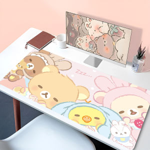 XXL Cartoon Pink Mouse Pad Korilakkuma Rilakkuma Anime Kawaii Keyboard Rug Laptop Cute Gaming Soft Mousepad Computer HD Desk Mat2026