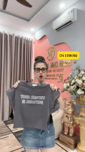 A83 Bộ Áo Tay Hến In Chữ Quần Suông