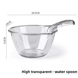 VARIER Transparent Timba Plastic Bucket Timba with Dipper and Basin Tabo Palanggana set Home buddies kitchen bathroom garden house