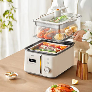 Vatti Visual Large Capacity Electric Steamer 17L Multifunctional Steaming Integrated Electric Steaming Household Three-layer Reservation