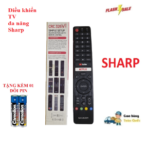 Remote Điều khiển TV Sharp đa năng tất cả các dòng tivi Sharp LCD/LED/Smart TV- Hàng tốt Tặng kèm Pin