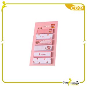 ONE-A79 Sticky Note 6 Baris 120 Lembar Karakter Lucu / Kertas Memo Pembatas Buku Perlengkapan Sekolah / Sticky Notes Tempelan Lucu / 120 Sheets Korean Office Cute Note Import