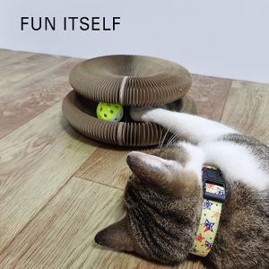 1pc Magic Organ Cat Scratch Board Wear-resistant Indoor Interactive Pet Toys-circular Ball Track Magic Organ Cat Scratch Board-cat Interactive Toy Cardboard Scratch Board | Cat Toy | Cat Scratch Board