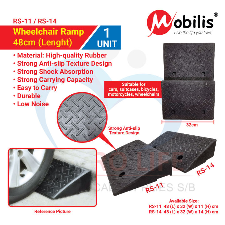 High-Quality Rubber Strong Anti-slip Wheelchair Ramp/ Tanjakan Kerusi ...