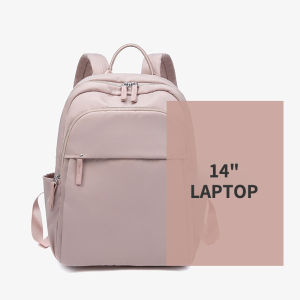 MINGKE กระเป๋าแล็ปท็อป13 14นิ้วกระเป๋าเป้สะพายหลังกระเป๋านักเรียนสำหรับผู้หญิงกันน้ำธุรกิจแฟชั่นความจุขนาดใหญ่นักเรียนทำงานท่องเที่ยว