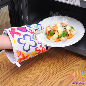 MegaMate ถุงมือกันความร้อน   ถุงมือไมโครเวฟ  จัดเก็บสะดวก จัดส่งคละลาย Cooking gloves