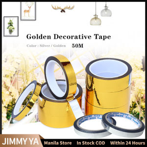 50m Tile Tape Self-Adhesive Floor Wall Seam Sealant Waterproof Tape Mildewproof Gap Tape 10/12/15mm Gold Silver Sticker Suitable For Accent Wall