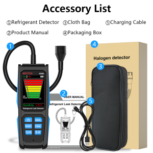 Upgraded UV detection refrigerant leak halogen leak detector R22/R32/R410a refrigerant gas detection refrigerator air conditioning Freon detection household detection instrument USB charging triple alarm