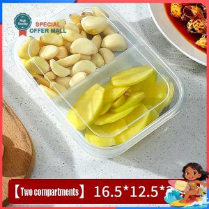 【Special Offer】Frozen Food Storage Container for Meat with 4 Grid Divider Small Fresh Keeping Box Leak Proof Food Grade PP Stackable Freezer Container for Sub-packed Frozen Meat Chicken Fish Vegetable